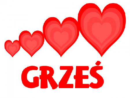 Serduszka z imieniem Grześ